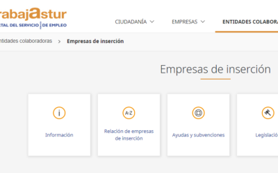 Puedes encontrar información sobre las empresas de inserción dentro del apartado de entidades colaboradoras en TRABAJASTUR