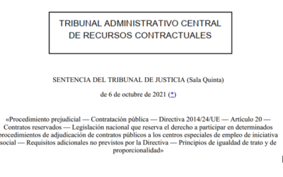 Resoluciones de interés en materia de contratos reservados