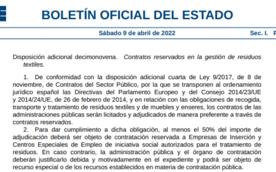 Ley de Residuos establece obligación de reserva de contratos