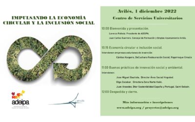 Próxima jornada en Avilés: “Impulsando la economía circular y la inclusión social”.